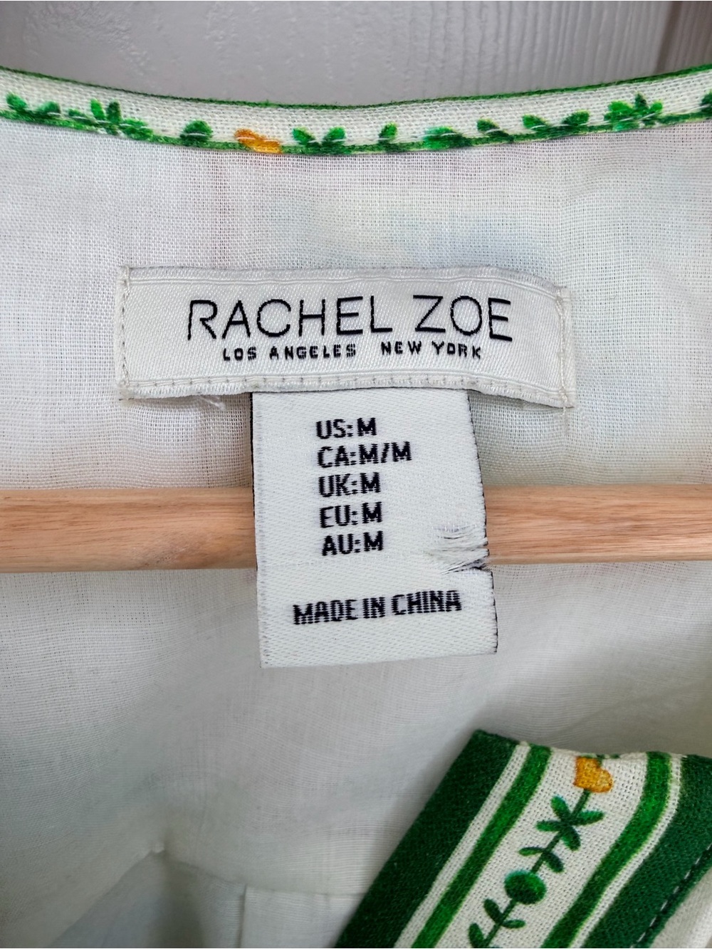 Rachel Zoe Mediterranean Print Linen Blend Belted Maxi Dress M - Picture 4 of 7